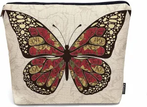 Makeup Bag For Purse Butterfly, Animal Butterfly Rose Wings Butterflies Cosmetic Bags For Women With Zipper Travel Toiletry Pouch Makeup Bags Makeup Organizers Purse For Toiletries Cosmetics