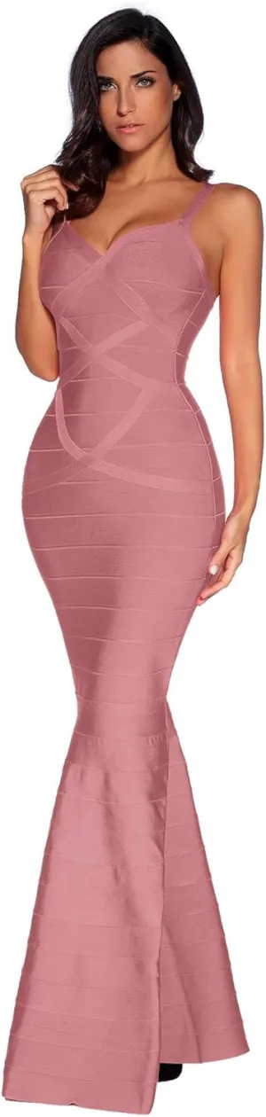 meilun Women's Maxi Bandage Dress Fishtail Bodycon Formal Evening Dresses