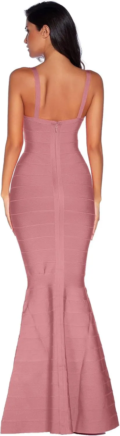 meilun Women's Maxi Bandage Dress Fishtail Bodycon Formal Evening Dresses
