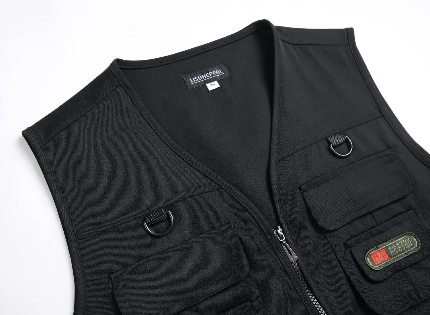 Mens Fishing Vest Summer Outdoor Work Safari Travel Photo Vest with Multi Pockets