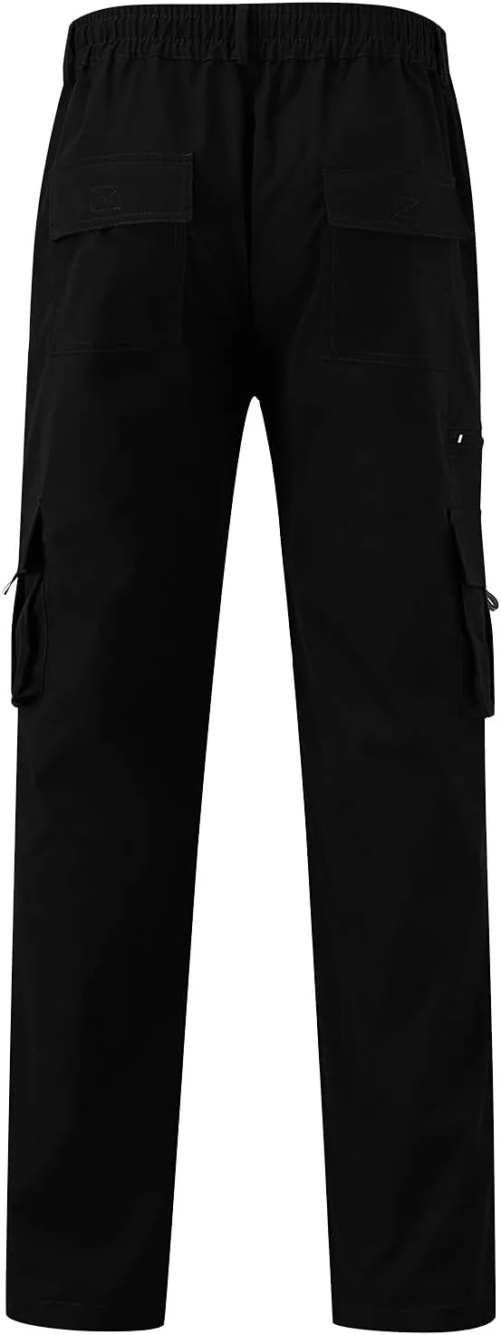 Mens Lightweight Jogging Pant Chinos Work Joggers Loose Sports Casual Sweatpants Elasticated Waist Pants