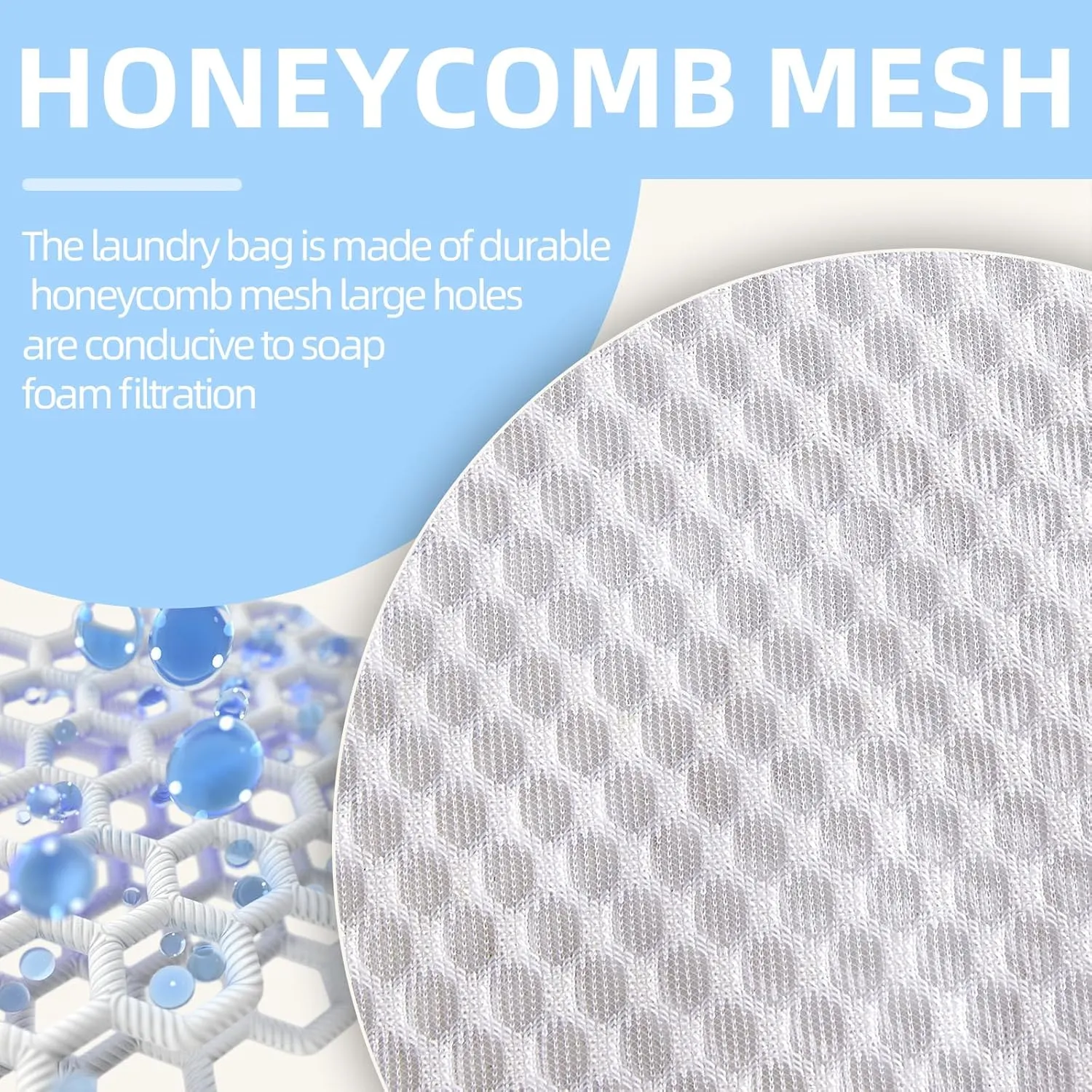 Mesh Laundry Bags, Mesh Wash Bags Durable Mesh Structure with Strong Zipper Suitable for Underwear, Delicate Clothes, Pants, Shoes, Socks Washing (Honey mesh, M L X-L(16*20in 20*24in 24*24in))