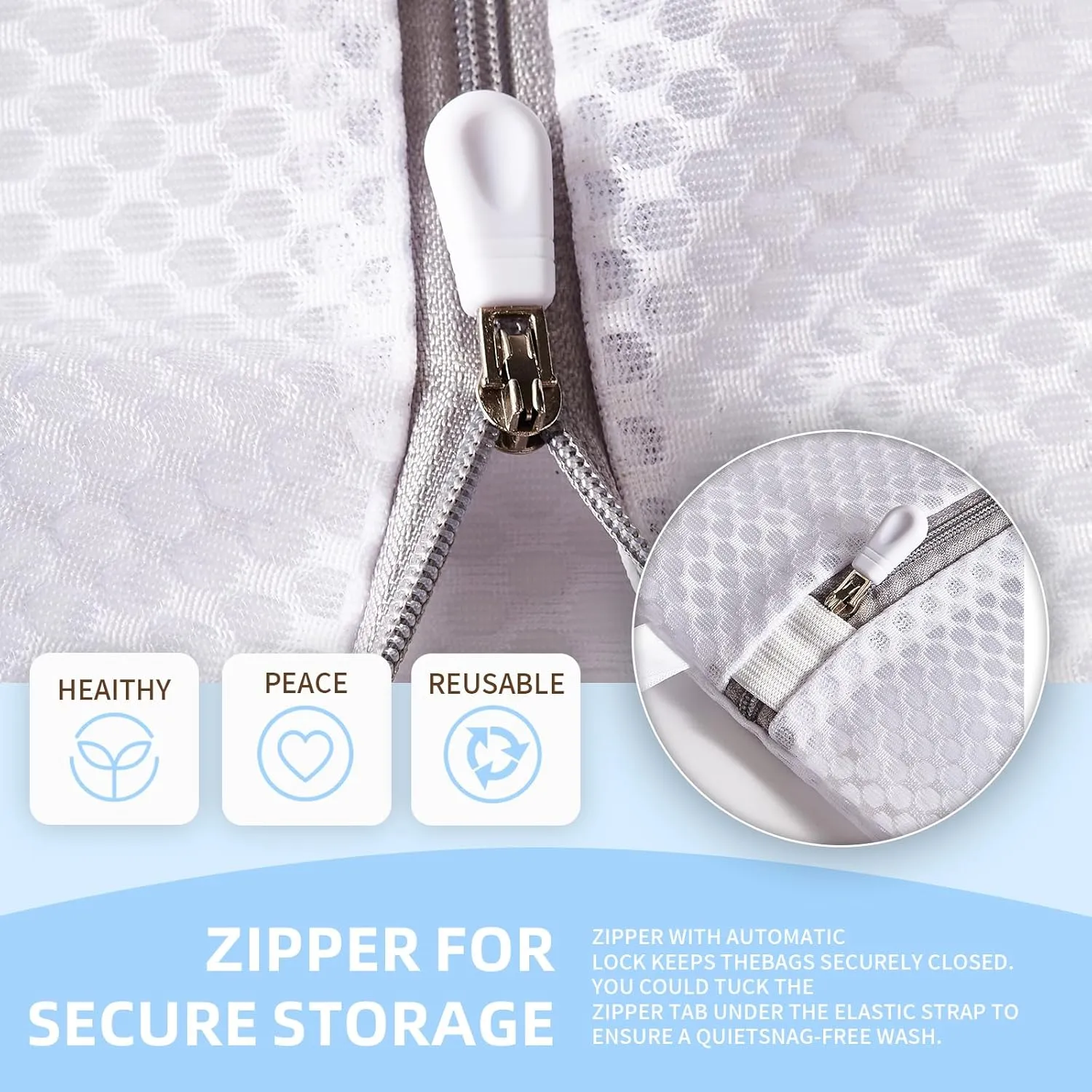 Mesh Laundry Bags, Mesh Wash Bags Durable Mesh Structure with Strong Zipper Suitable for Underwear, Delicate Clothes, Pants, Shoes, Socks Washing (Honey mesh, M L X-L(16*20in 20*24in 24*24in))