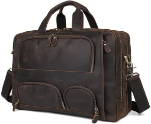 Multifunctional Leather Men's Briefcase Business Bag Handbag Men's Large Shoulder Bag Travel Luggage Bag