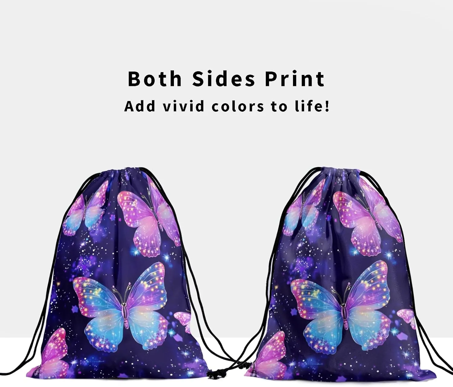 Nerxy Galaxy Butterfly Gymnastics Grip Bag - Stars Grip Bags for Gymnastics Mini Gym Bag Drawstring Storage Pouch Adjustable
