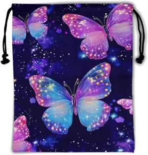 Nerxy Galaxy Butterfly Gymnastics Grip Bag - Stars Grip Bags for Gymnastics Mini Gym Bag Drawstring Storage Pouch Adjustable