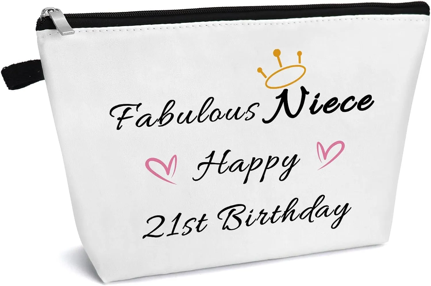 Niece 21st Birthday Gifts Makeup Bag Niece Gifts from Aunt Uncle 21 Years Old Birthday Gifts for Niece Cosmetic Bag 2002 Birthday Gifts for Women Happy 21st Birthday Gift Makeup Pouch Travel Bag