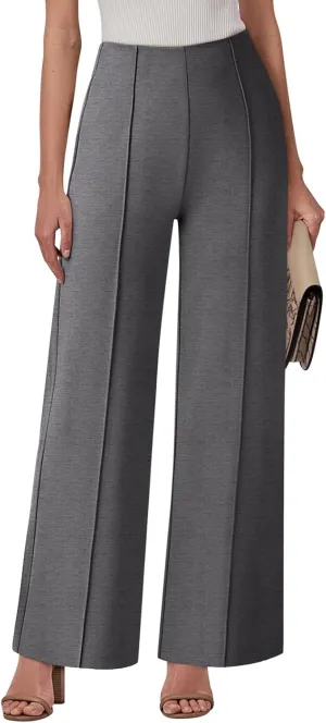 NIMIN Womens Wide Leg Business Casual Pants Dressy Work Slack High Waisted Stretchy Trousers 2025