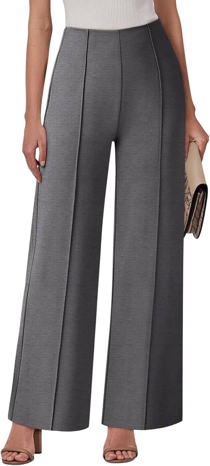 NIMIN Womens Wide Leg Business Casual Pants Dressy Work Slack High Waisted Stretchy Trousers 2025