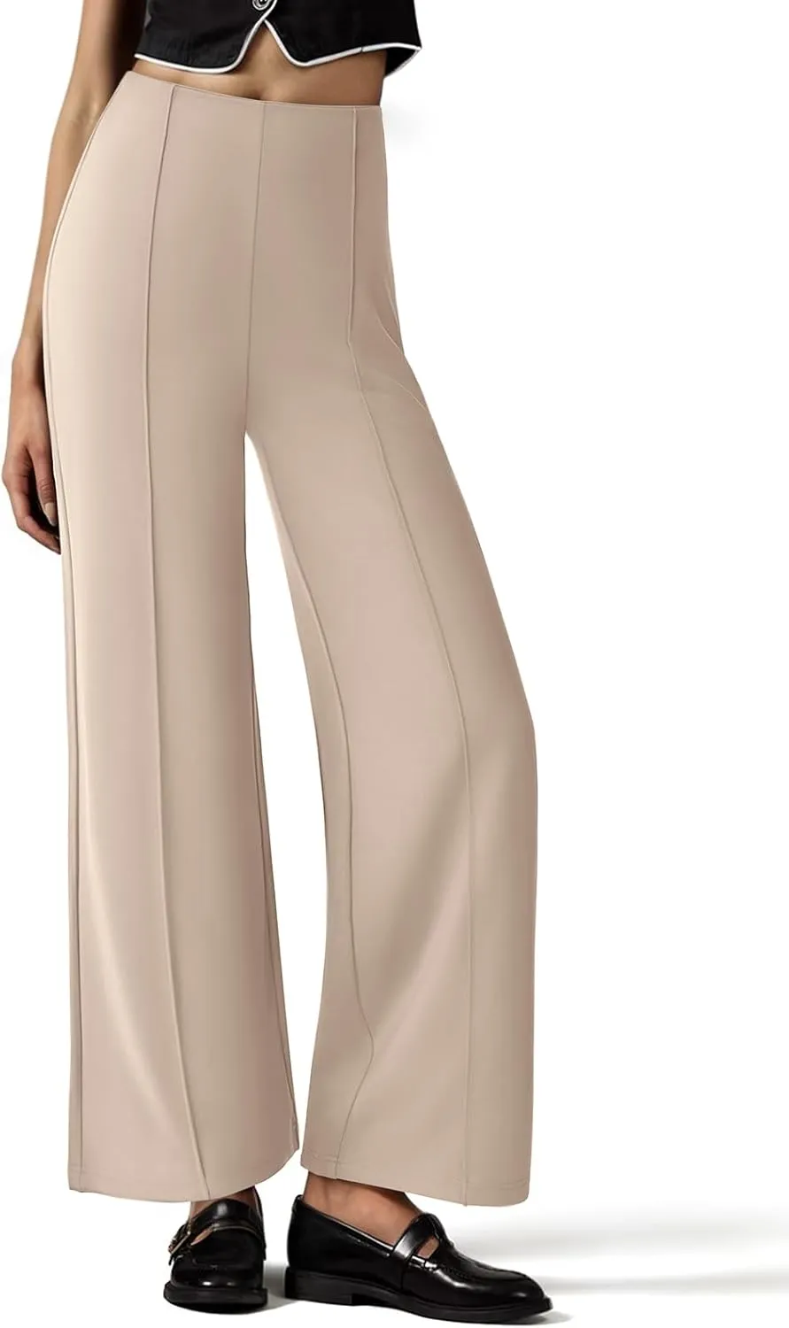 NIMIN Womens Wide Leg Business Casual Pants Dressy Work Slack High Waisted Stretchy Trousers 2025