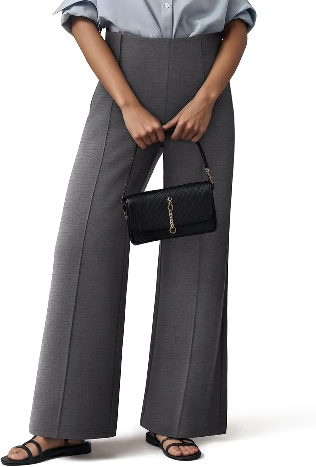 NIMIN Womens Wide Leg Business Casual Pants Dressy Work Slack High Waisted Stretchy Trousers 2025