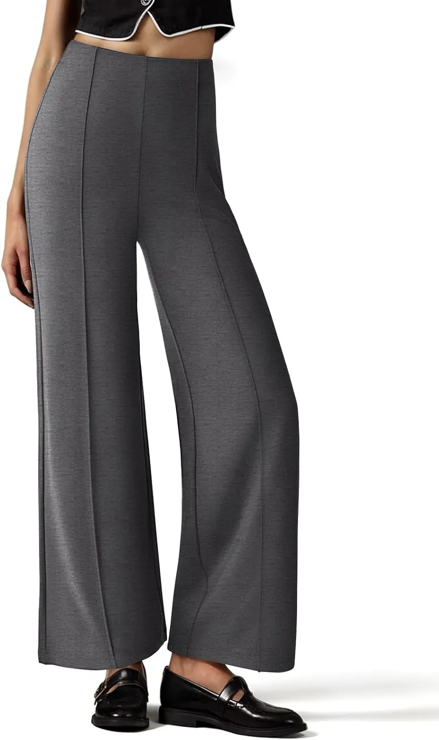 NIMIN Womens Wide Leg Business Casual Pants Dressy Work Slack High Waisted Stretchy Trousers 2025