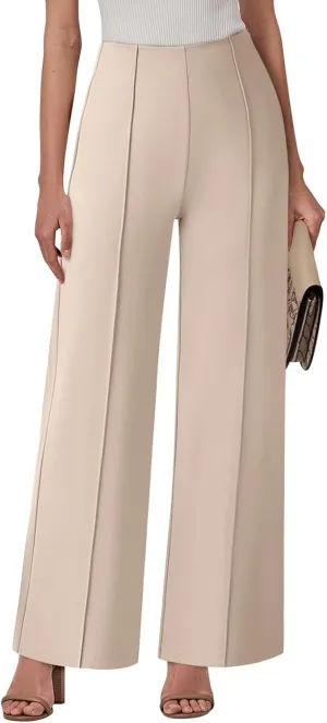 NIMIN Womens Wide Leg Business Casual Pants Dressy Work Slack High Waisted Stretchy Trousers 2025