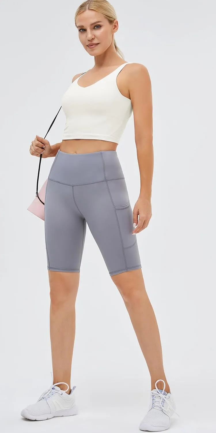 Oalka Sports Bra Womens Longline Padded Crop Tank Yoga Bras Workout Fitness Top