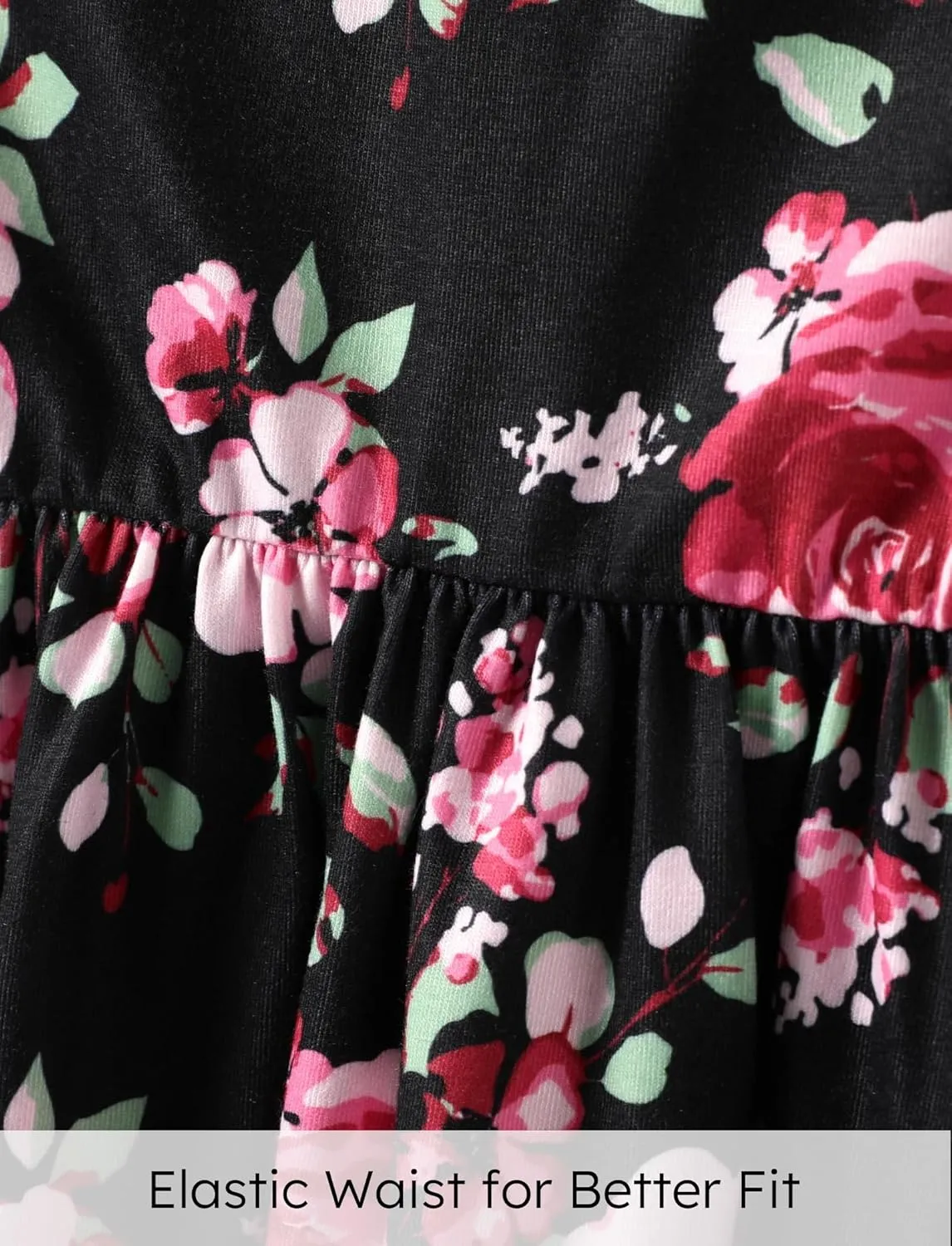 PATPAT Girl's Summer Cami Dresses Sundress Casual Floral Beach Hawaii Holiday Dresses 5-12 Years