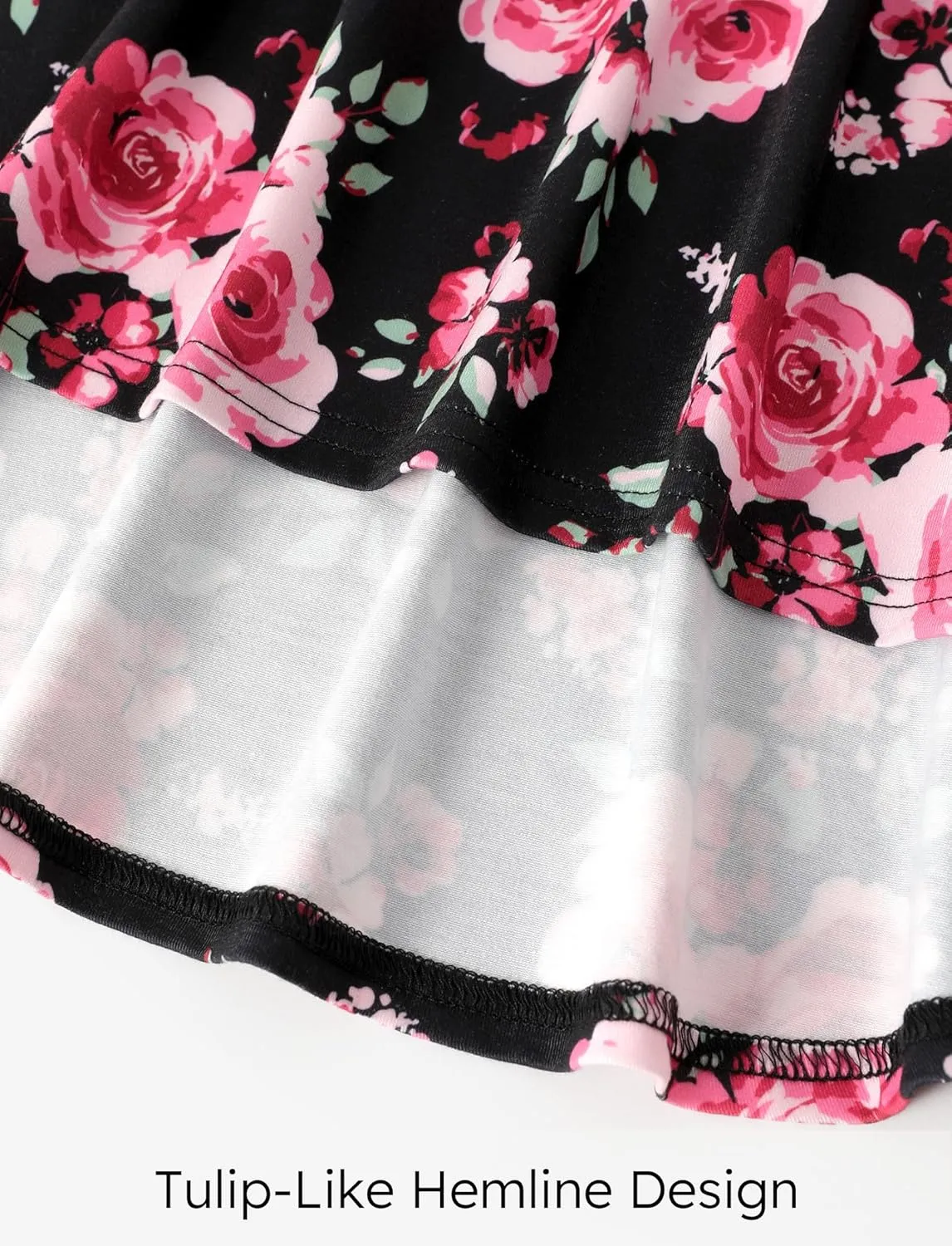PATPAT Girl's Summer Cami Dresses Sundress Casual Floral Beach Hawaii Holiday Dresses 5-12 Years