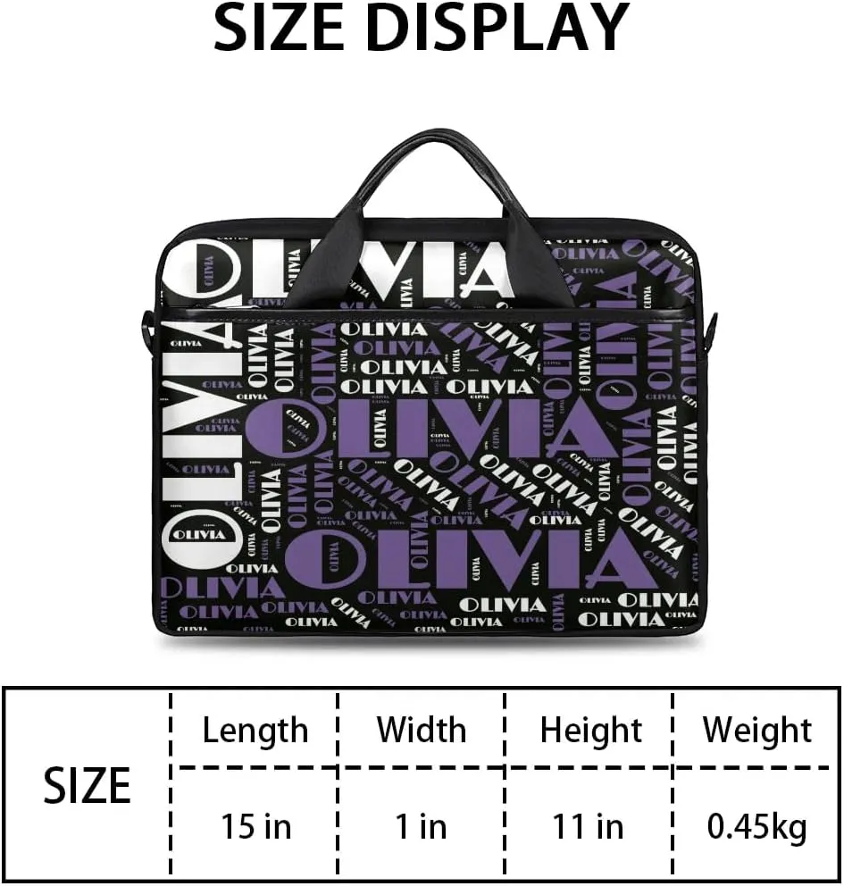Personalized Laptop Bag Case Briefcases for Men Women, Computer Cases for Laptops, Tablet Shoulder Bag Carrying Case