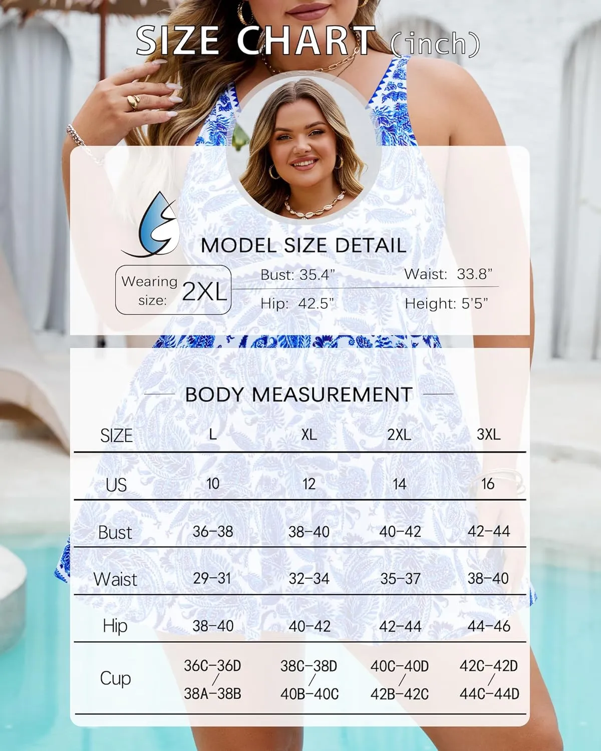 Plus Size Tankini Swimsuits for Women 2 Piece Tummy Control Modest Bathing Suits Bikini Swim Dress with Shorts 2025