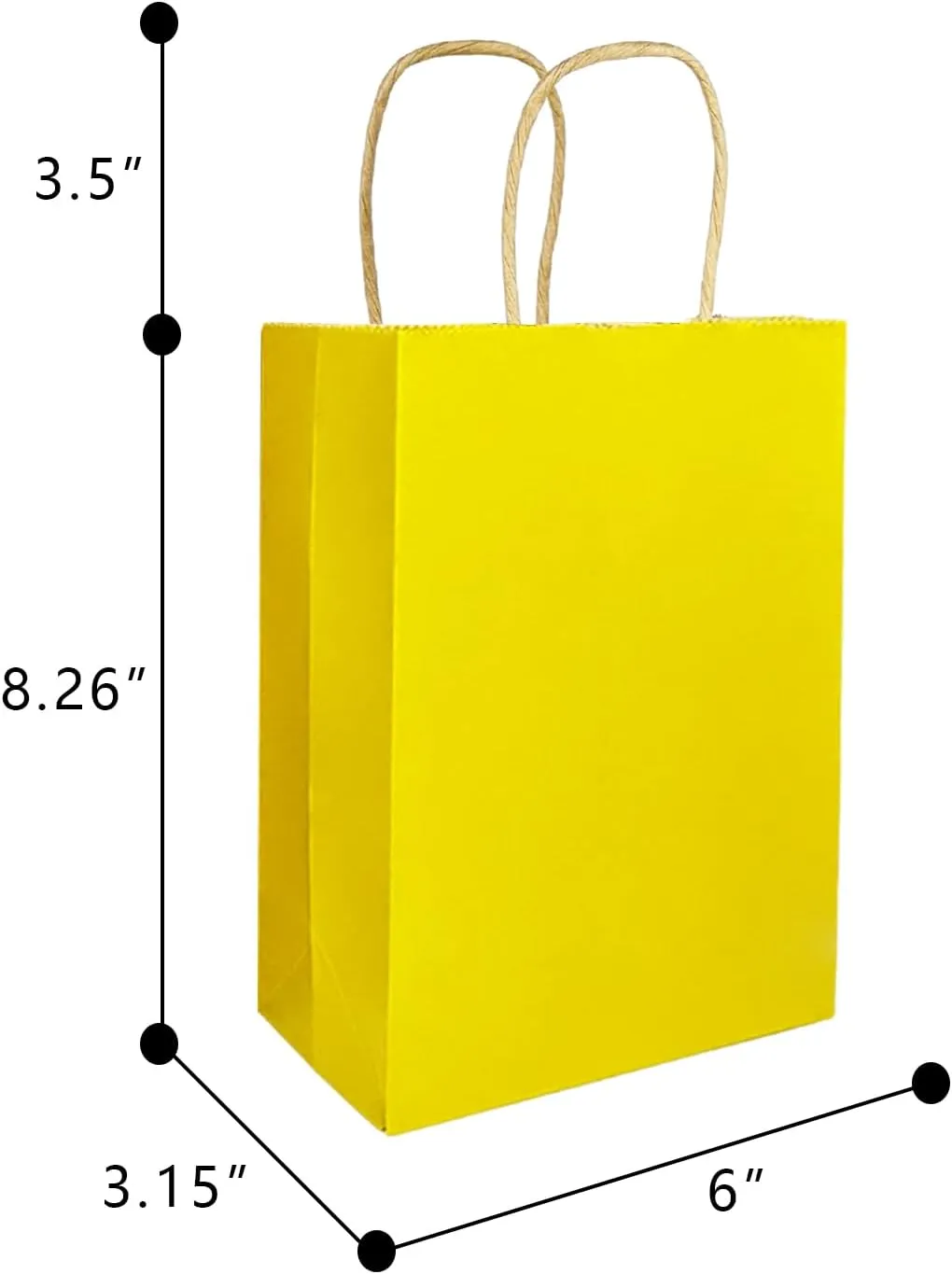 qiqee 60-Packs Paper Bags with Handles Bulk 8.26"6"3.15" Small Gift Bags 16 Different Senior Color Bags Multiple UsesSmall Size