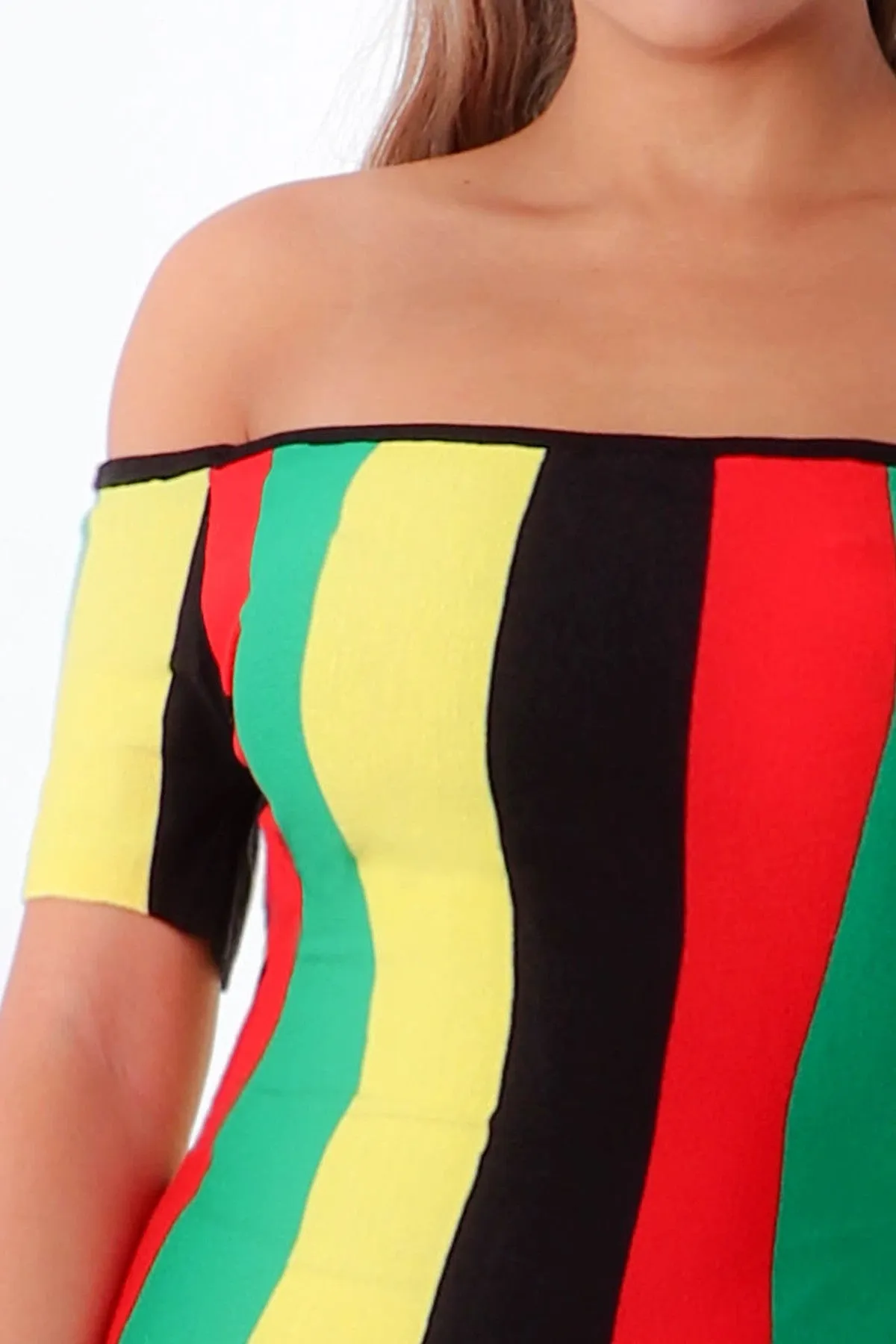 Rasta Reggae Bodycon Midi Dress
