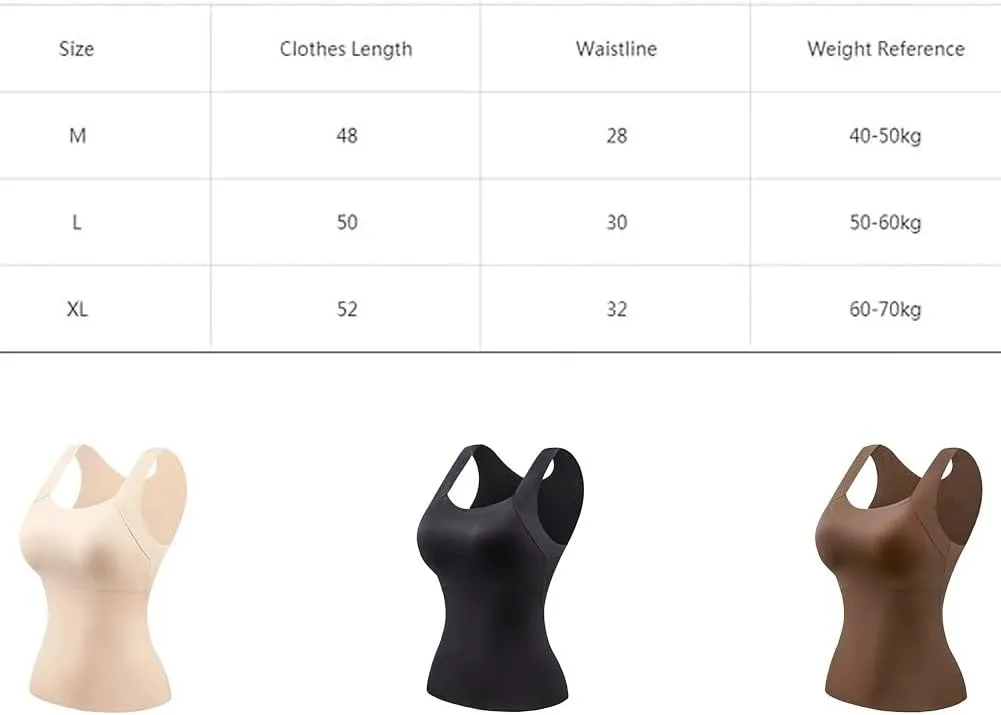 Shamfreshen U Neck Shapewear Built-in Bra Tank, Camisole Tops for Women Built in Bra, Shapewear Tank Tops for Women