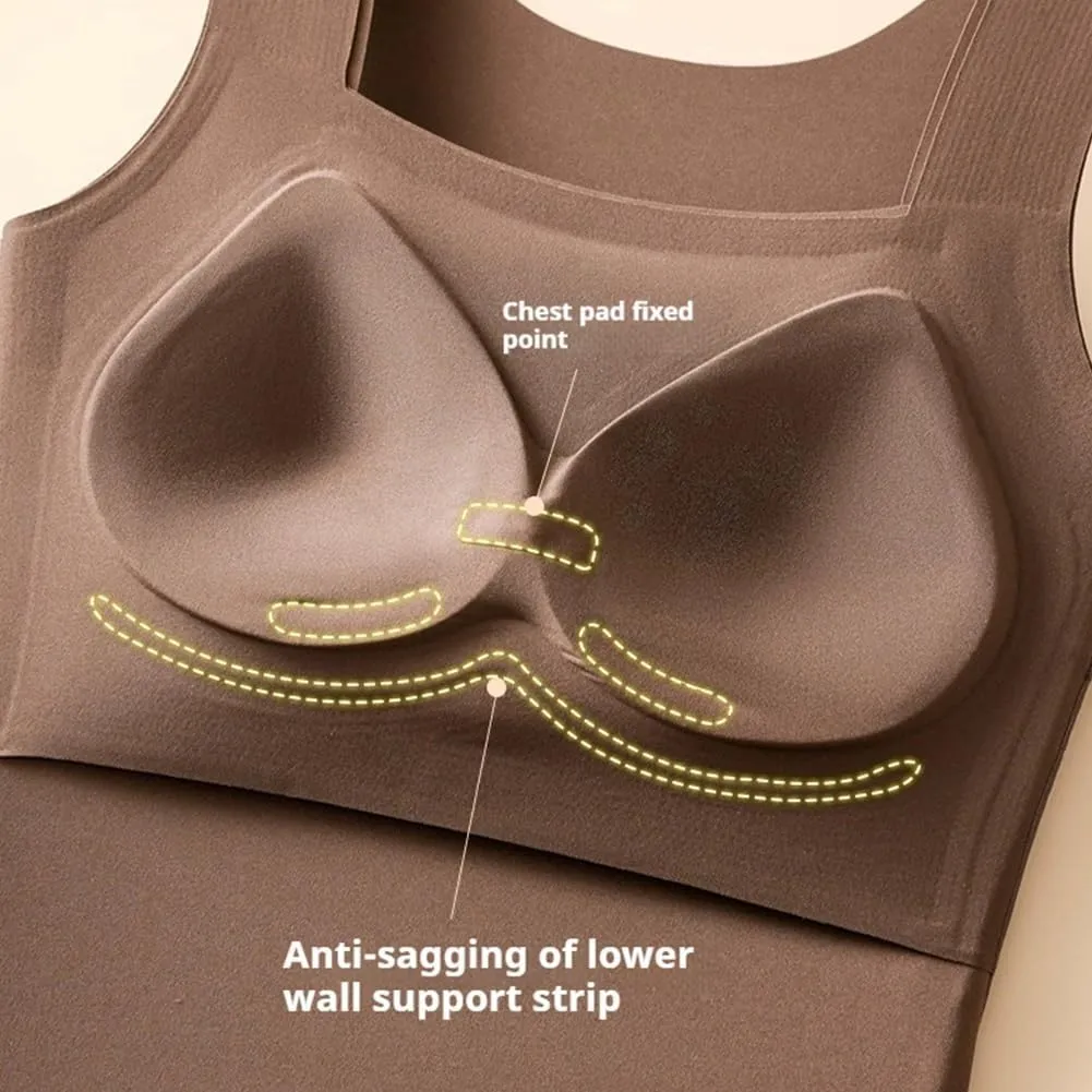 Shamfreshen U Neck Shapewear Built-in Bra Tank, Camisole Tops for Women Built in Bra, Shapewear Tank Tops for Women