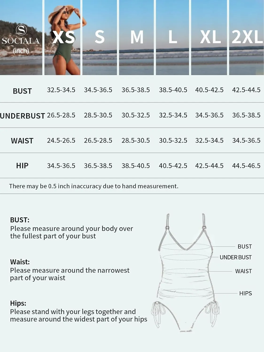 SOCIALA Ribbed One Piece Swimsuits for Women Adjustable Tie Side Tummy Control Bathing Suits High Cut Padded Monokinis