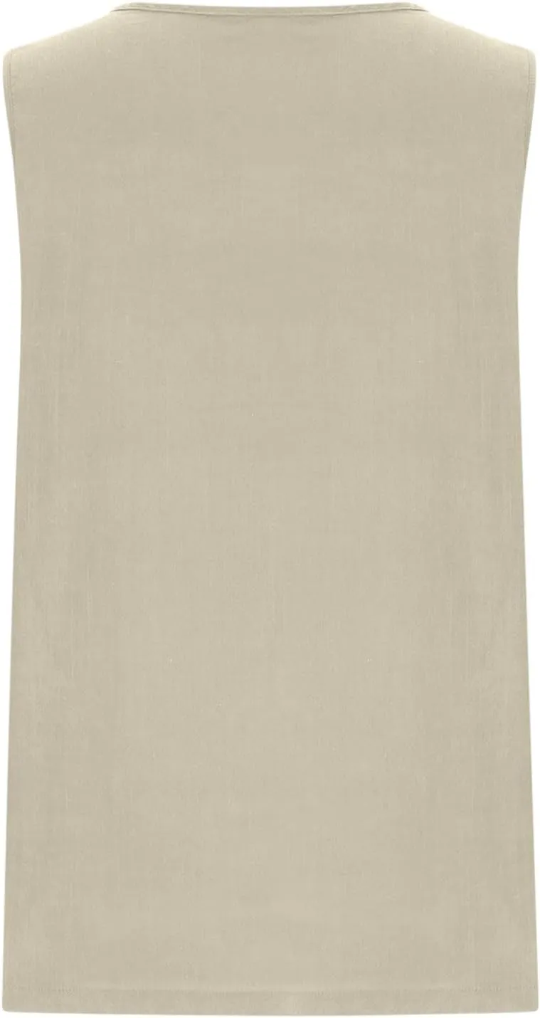 Tank Tops for Women 2025 Plus Size Pleated Side Split Camisole Tank Tops Summer Fashion Crew Neck Sleeveless Vest