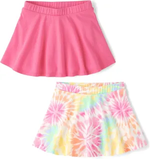 The Children's Place,Baby Girls,and Toddler Pull On Everyday Skorts,Cosmos 2-Pack,4 Years