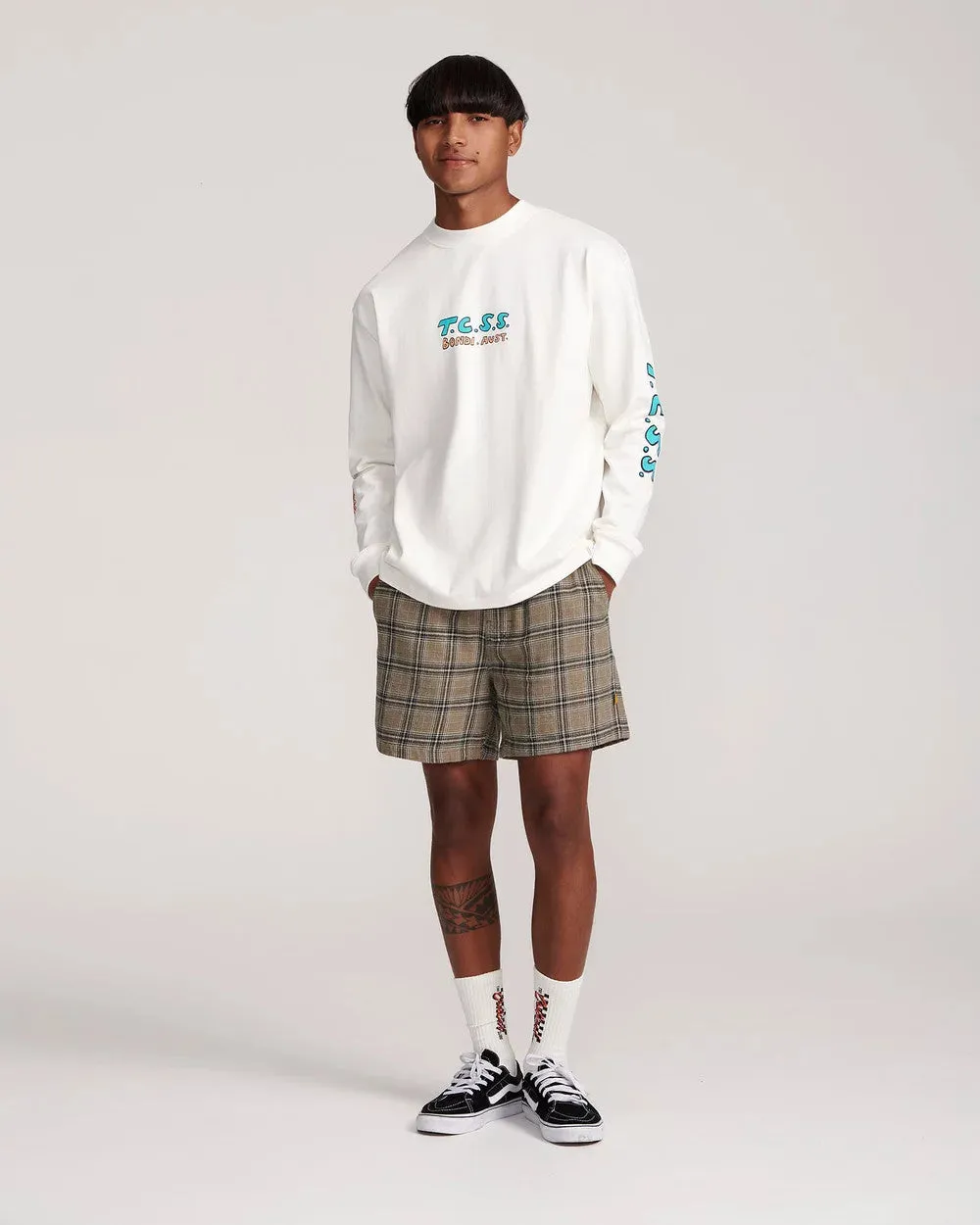The Critical Slide Society Grande Long Sleeve Tee in Vintage White