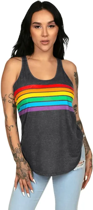Tipsy Elves Women's Cut Pride LGBQTIA  Tank Tops for Fetivals and Parades