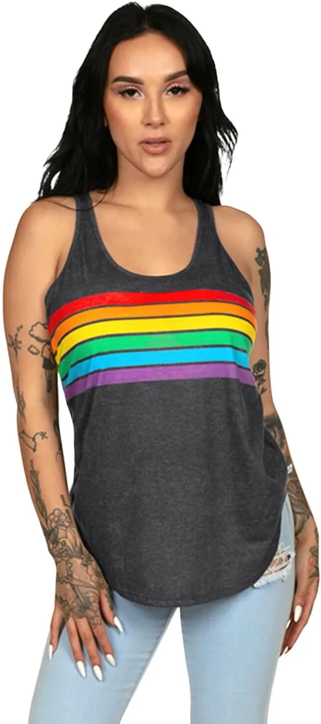 Tipsy Elves Women's Cut Pride LGBQTIA  Tank Tops for Fetivals and Parades
