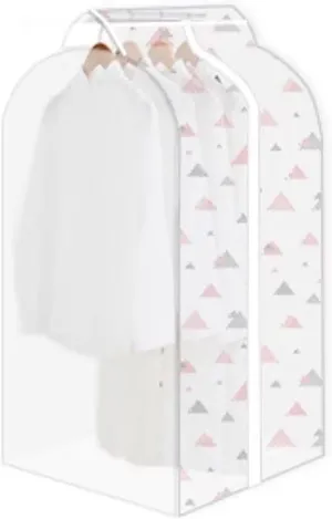 Translucent Printed Garment Rack Cover, PEVA Plastic Clothes Bags for Storage Hanging Clothes Rack Cover for Coat, Jacket, Sweater, Shirts(30x55x110cm/12x22x43in)