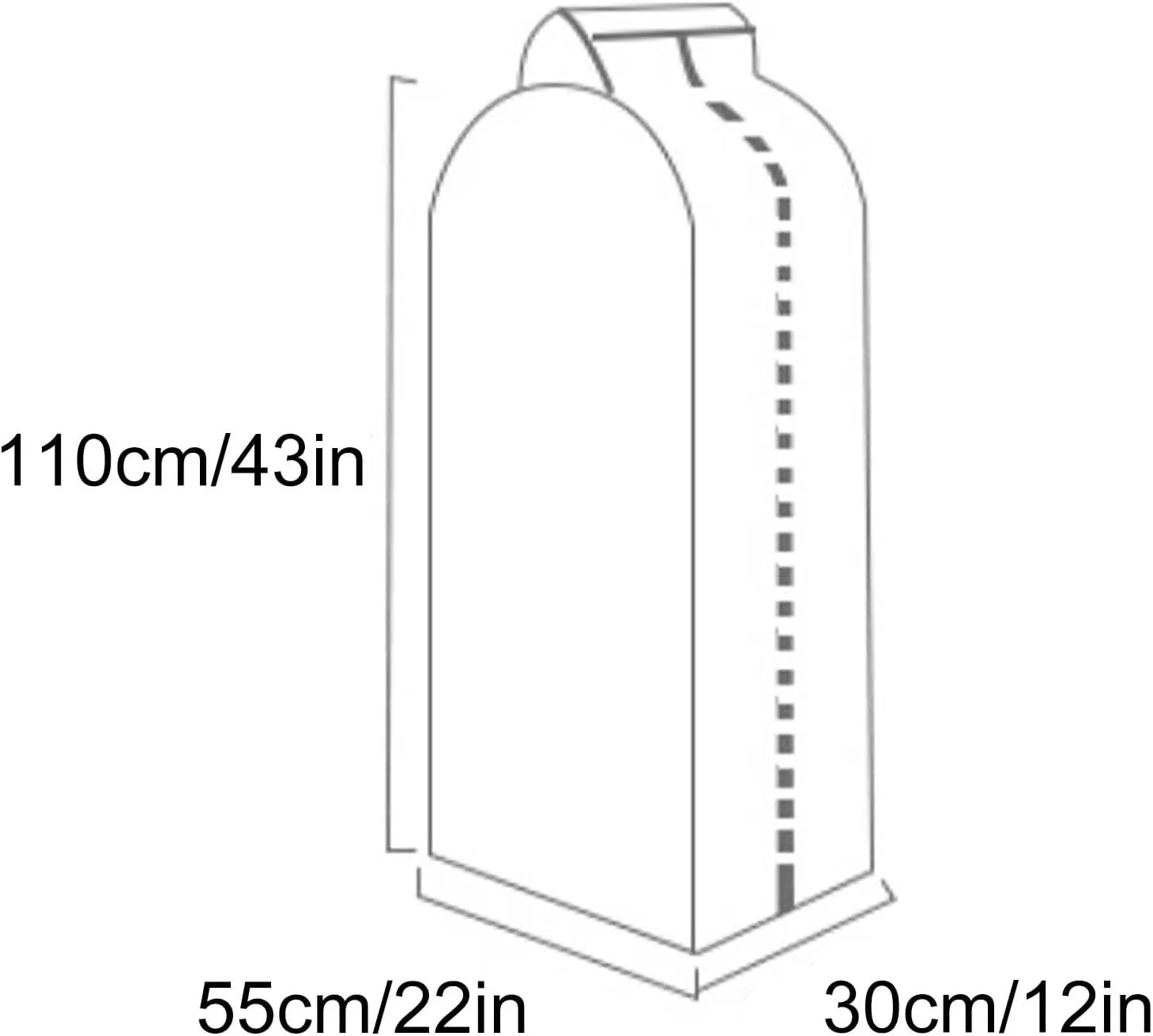 Translucent Printed Garment Rack Cover, PEVA Plastic Clothes Bags for Storage Hanging Clothes Rack Cover for Coat, Jacket, Sweater, Shirts(30x55x110cm/12x22x43in)