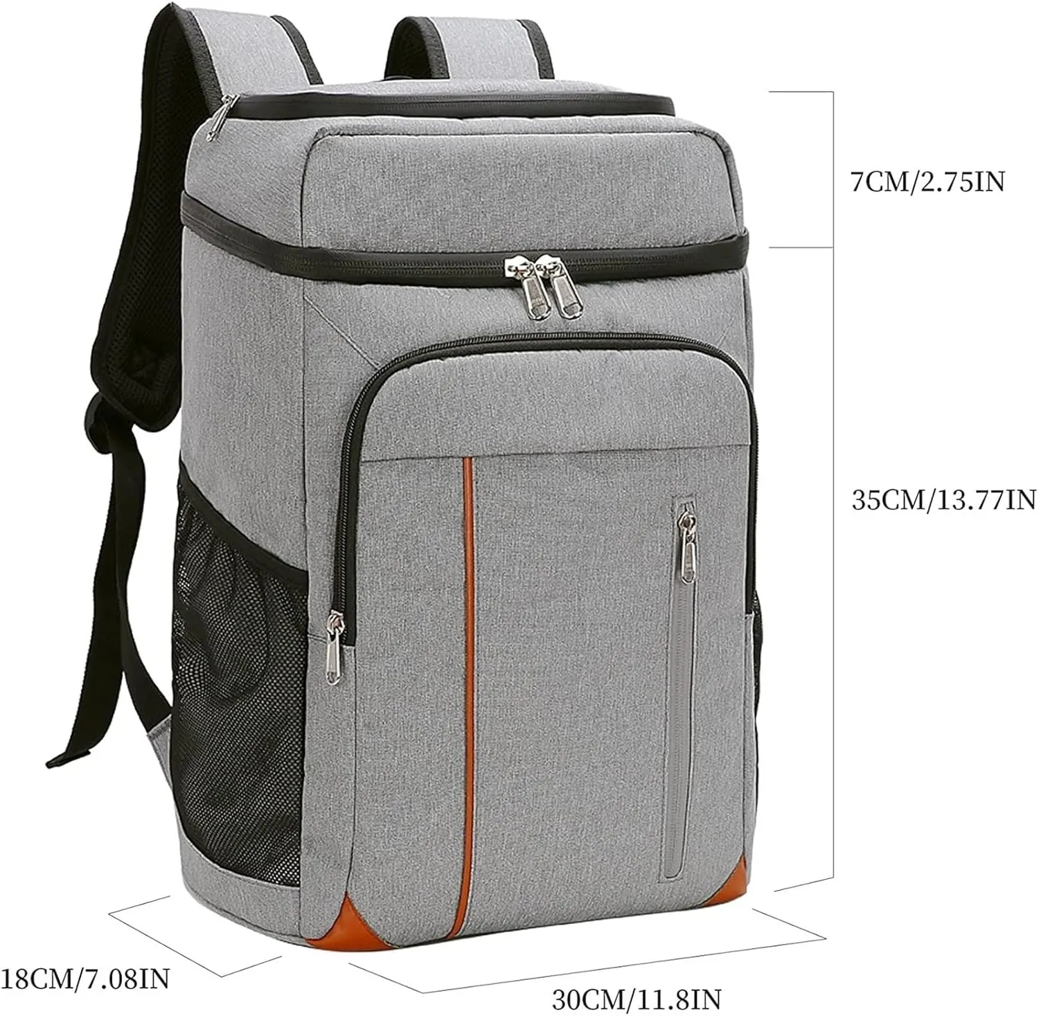 Travel Bag Large Insulated Cooler Bag for Outdoor Picnics and Beach Thermal Food Storage Tote for Car and Refrigerator(Gray)