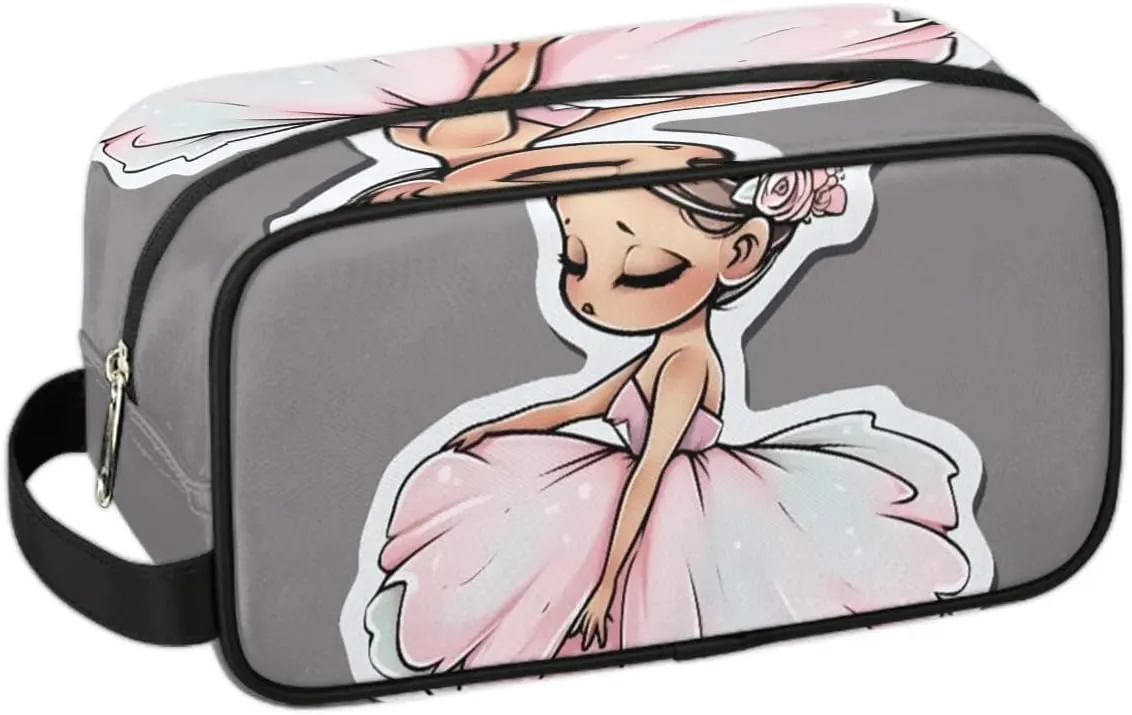 Travel Toiletry Bag for Women Men Cartoon Ballet Hanging Cosmetic Bag Waterproof Makeup Bag for Shaving Makeup Toothbrush & Travel Essentials