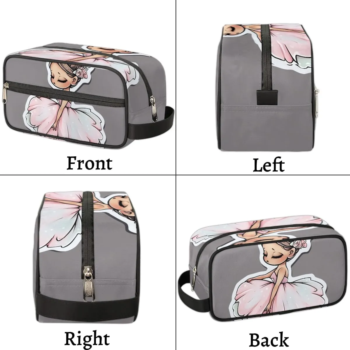 Travel Toiletry Bag for Women Men Cartoon Ballet Hanging Cosmetic Bag Waterproof Makeup Bag for Shaving Makeup Toothbrush & Travel Essentials