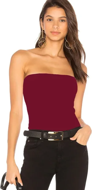 Tube Tops with Built in Bra Cotton Strapless Camisoles for Women Sexy Bandeau Summer Backless