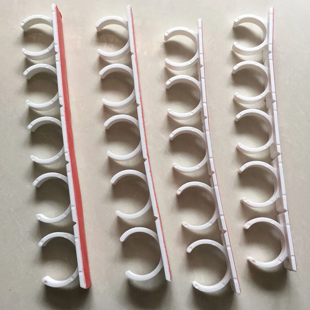 US 4-8Pc 20 Slot Jar Spice Clip Strip Door Wall Universal Organizer Rack Gripper