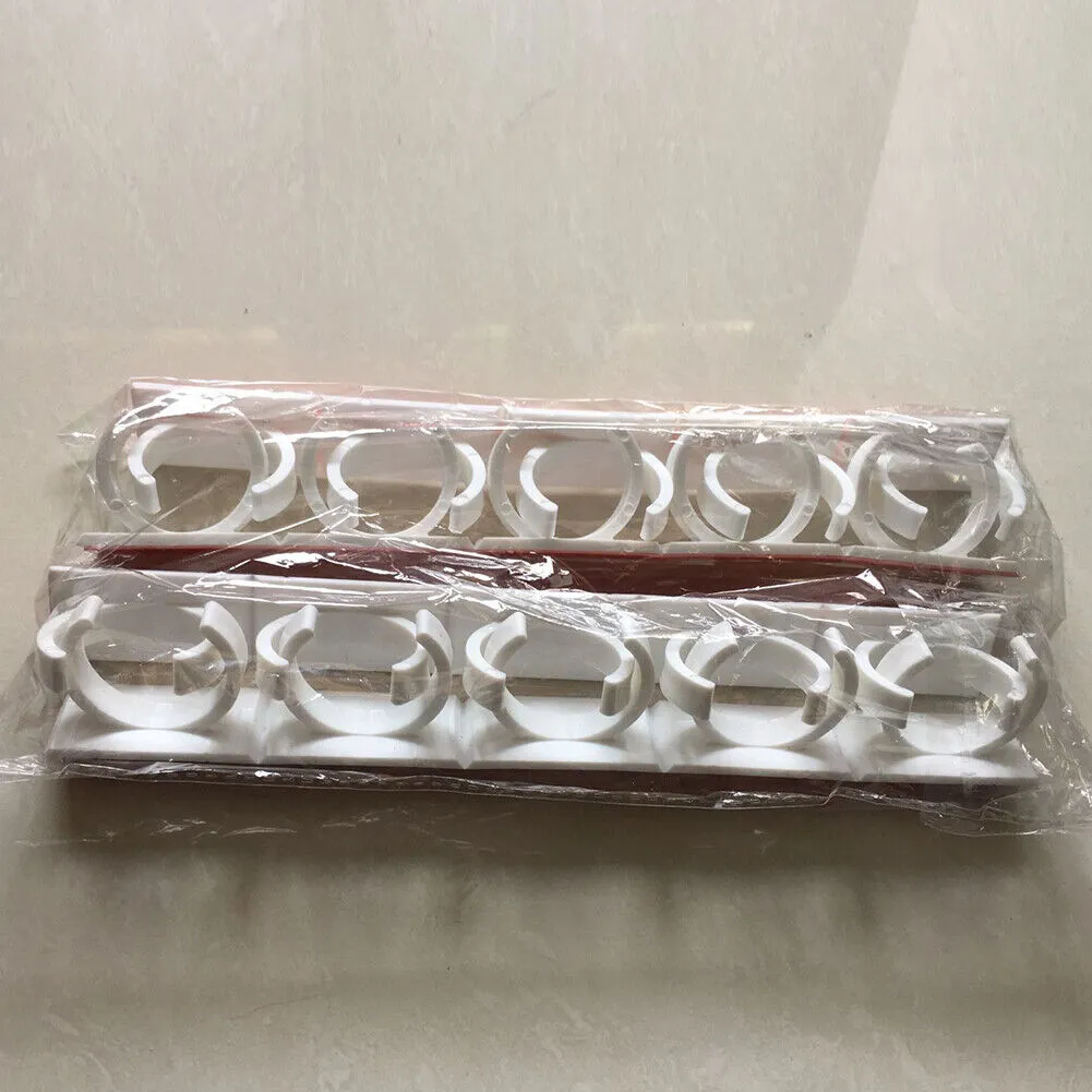 US 4-8Pc 20 Slot Jar Spice Clip Strip Door Wall Universal Organizer Rack Gripper
