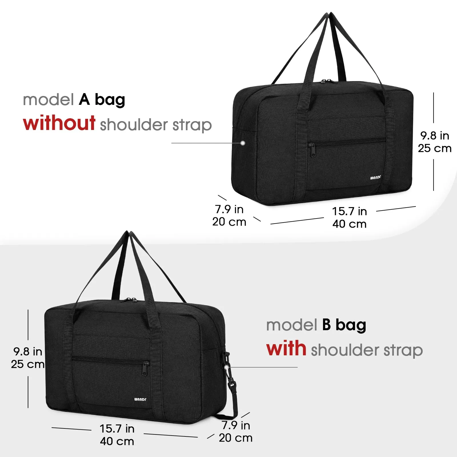 WANDF Denim Luggage Bag For Travel