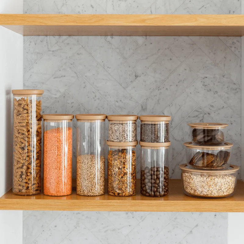 Wategos Glass Pantry Jars 2pk | Praline 450ml