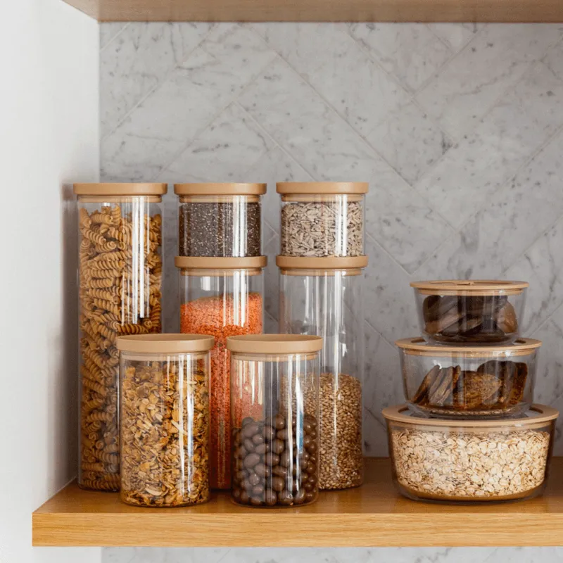Wategos Glass Pantry Jars 2pk | Praline 450ml