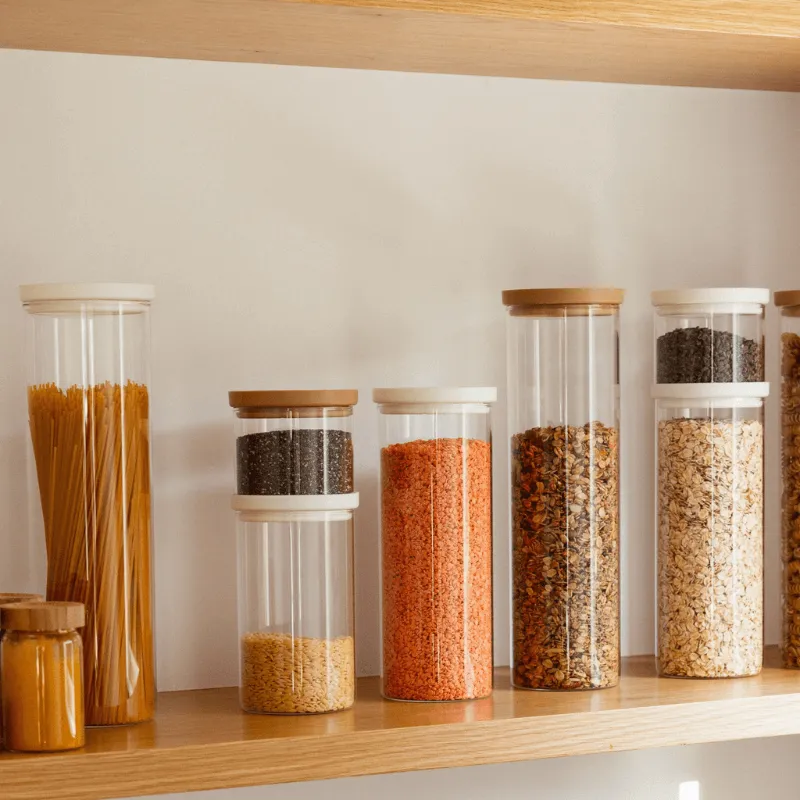 Wategos Glass Pantry Jars 2pk | Praline 450ml