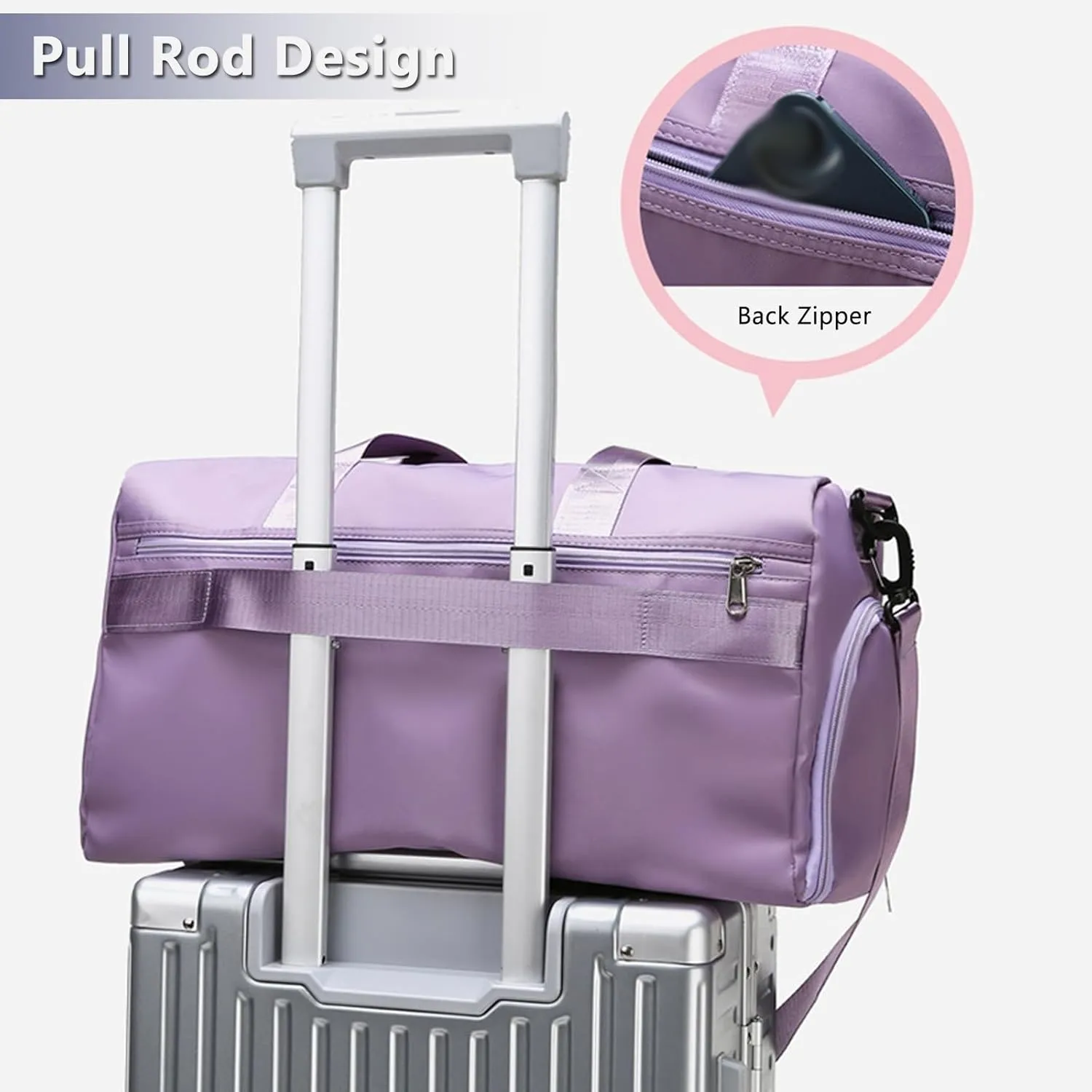 Weekender Bags for Women, Duffel Bag, Carry on Bag for Travel, Men Gym Bag, Garment Bag for Travel, Garment Bag for Workout, Business & Overnight Trips(Blue)