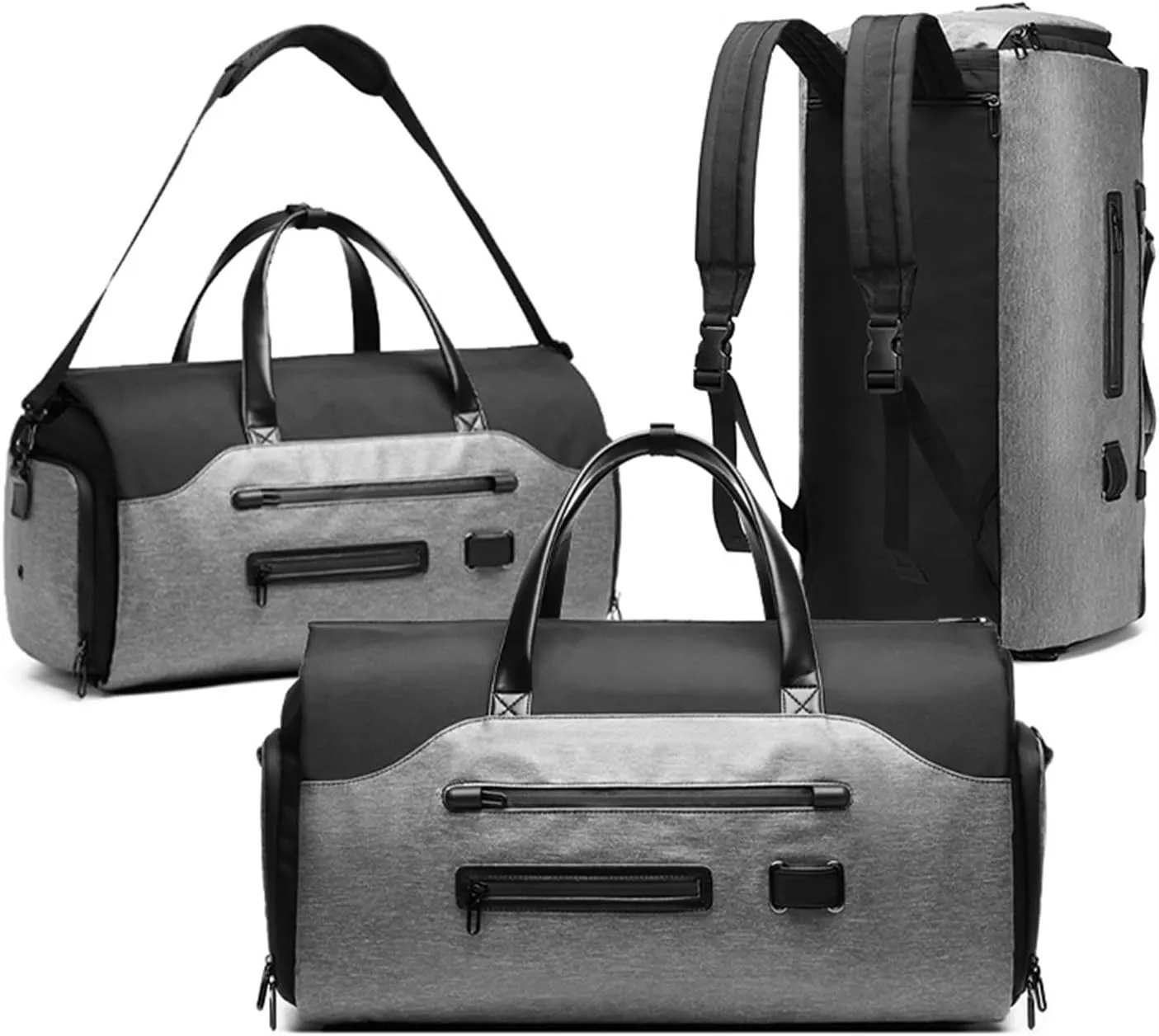 Weekender Travel Bag 20in Garment Bags for Travel,Carry On Suit Bags for Men,Garment Bag with Shoe Compartment Sport Gym Bag(B)
