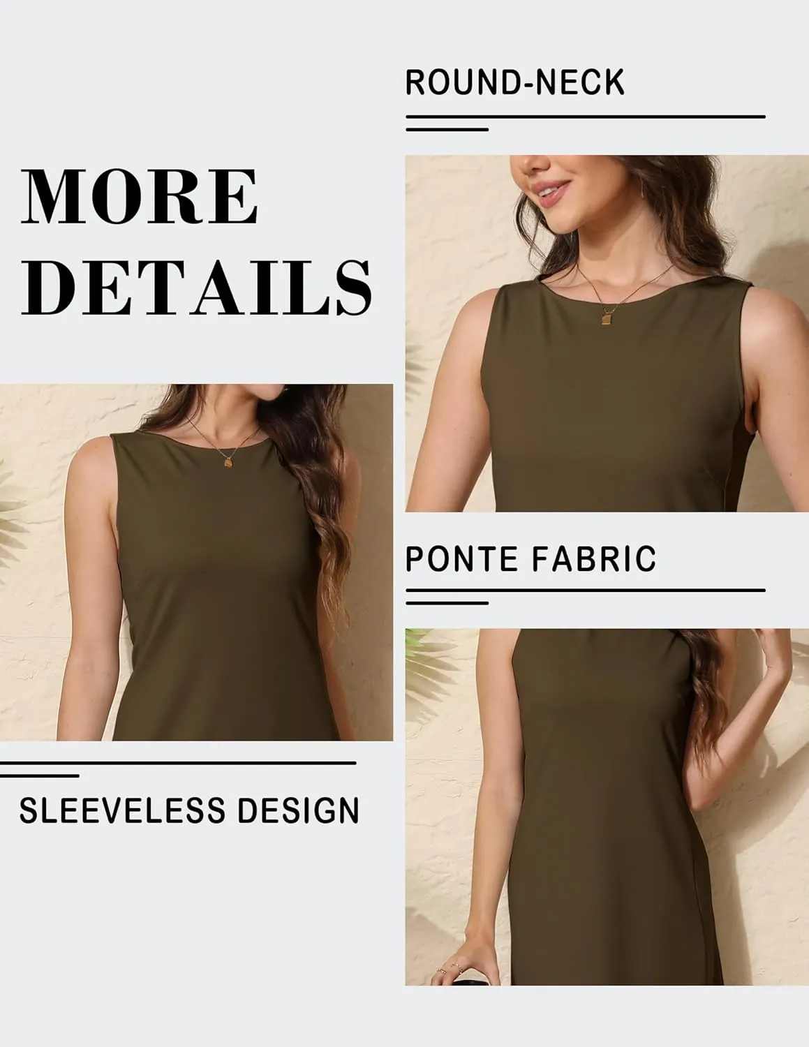 Women Business Wrap Midi Dress, 2025 Summer Sleeveless A-line Slimming Work Pencil Skirt