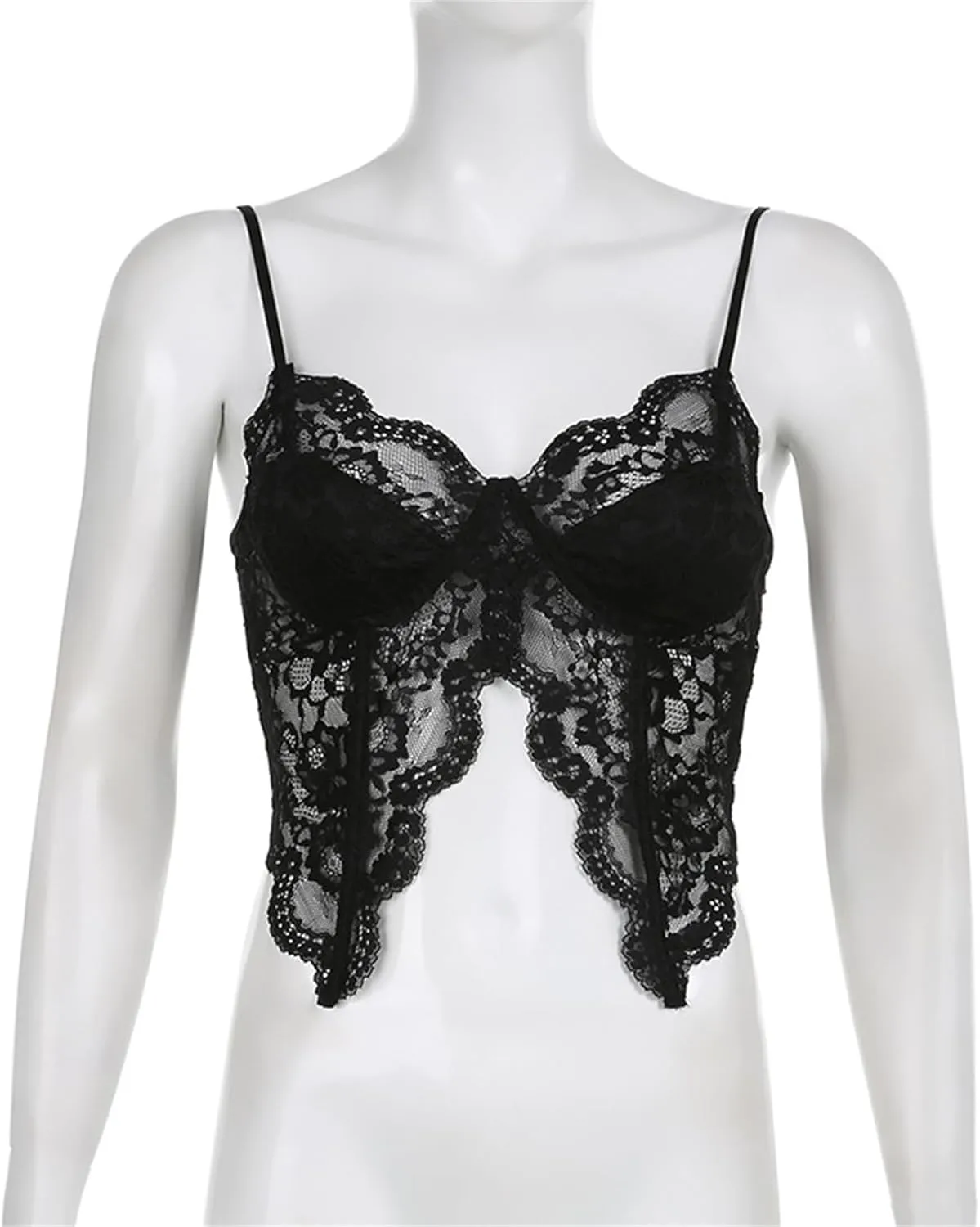 Women Gothic Crop Top Camisole Tank Tops Clubwear Cropped Cami T-Shirt