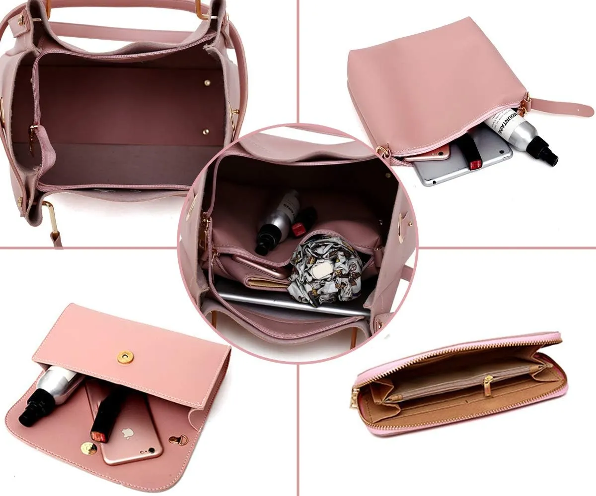 Women Handbags PU Leather Large Shoulder Cross-Body Bags Satchel Tote Bags Purse