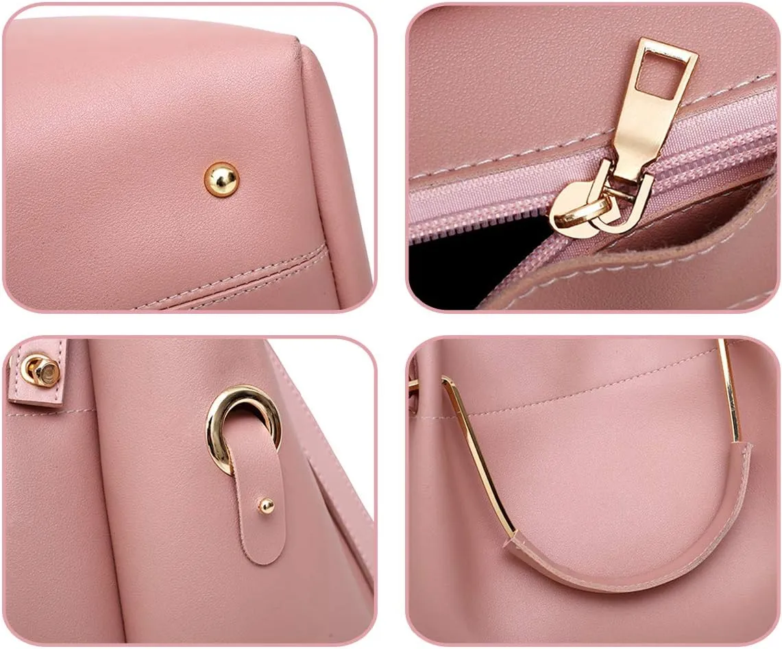 Women Handbags PU Leather Large Shoulder Cross-Body Bags Satchel Tote Bags Purse